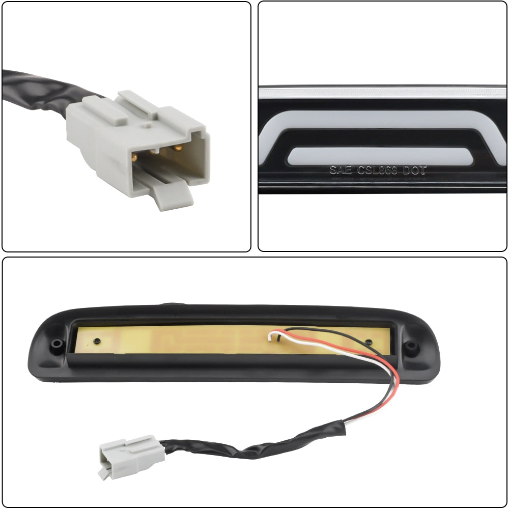 LED Third 3rd Brake Light Black For 1999-2016 Ford F-250 F-350 F-450 F-550