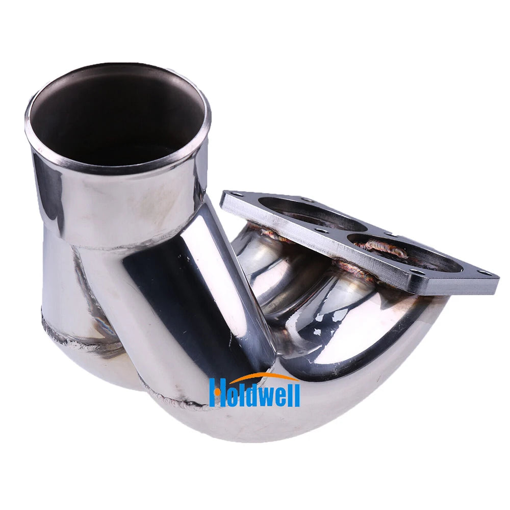 PDP Stainless Steel 3.5" Raw Intake Elbow for 07.5-18 Dodge Cummins Engine 6.7 6.7L
