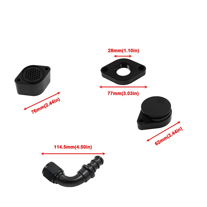 PDP 2011-2023 Ford 6.7L Powerstroke CCV PCV Reroute Engine Ventilation Kit