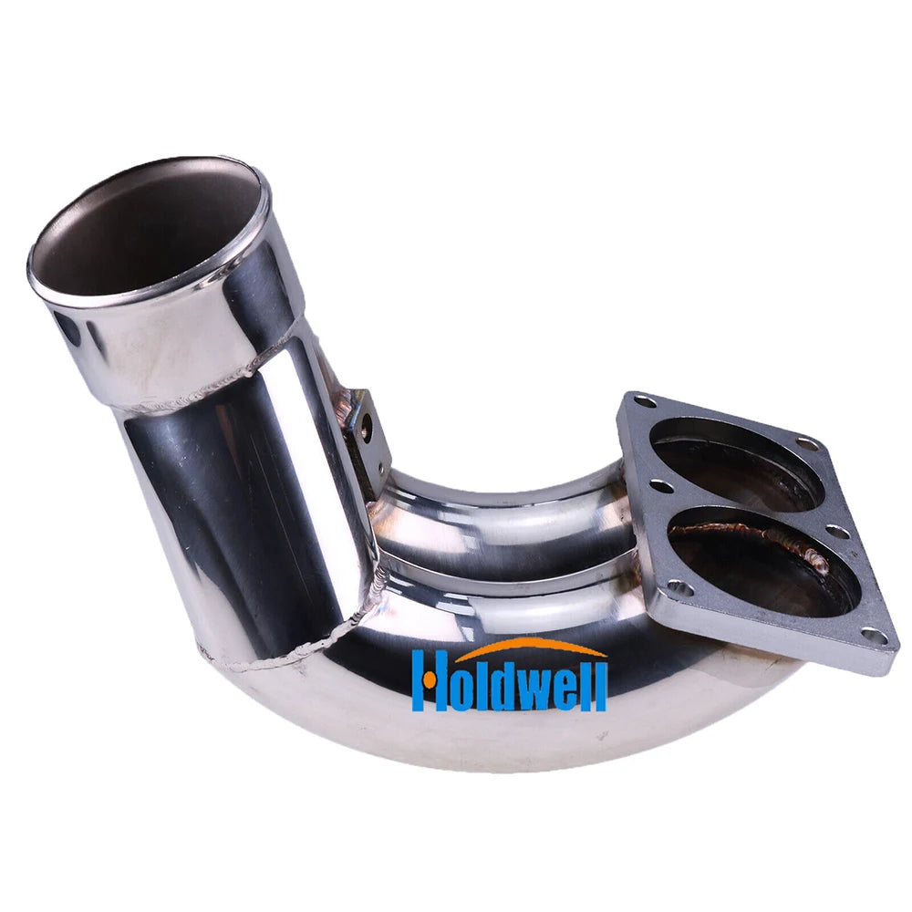PDP Stainless Steel 3.5" Raw Intake Elbow for 07.5-18 Dodge Cummins Engine 6.7 6.7L