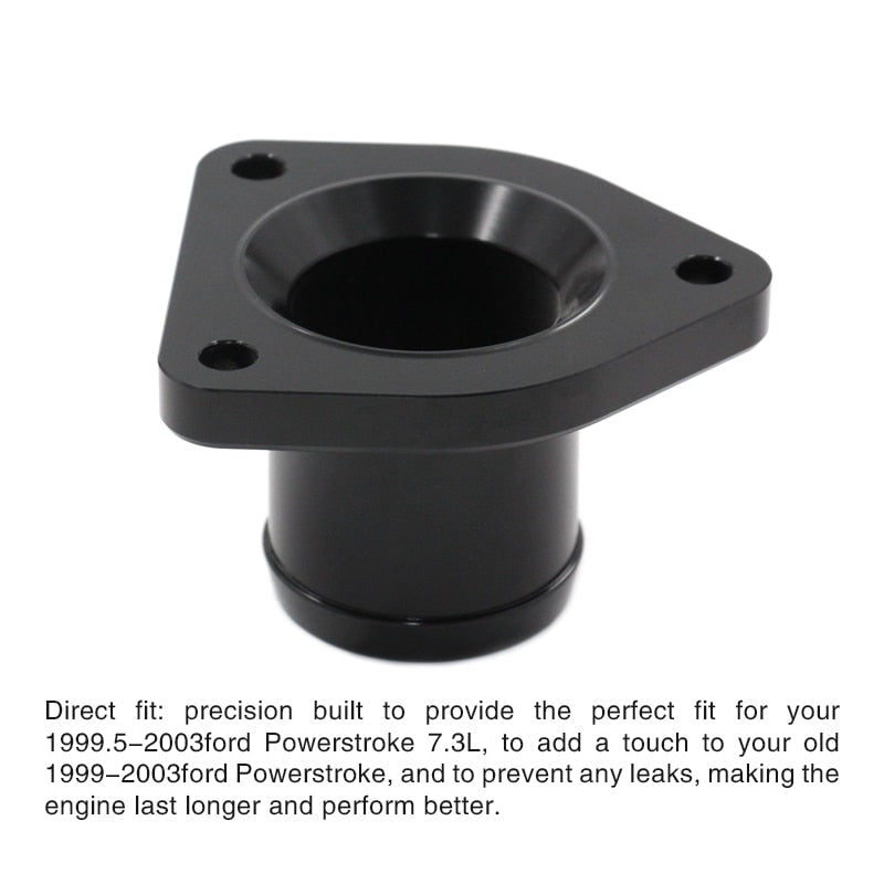 PDP Aluminum Thermostat Housing For Ford 7.3L Powerstroke 1999.5-2003 Leak-Proof Seal