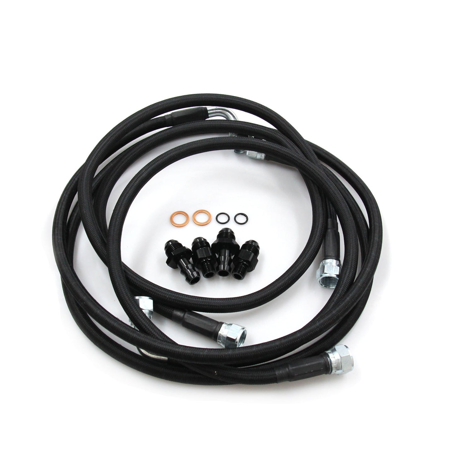 48RE Transmission Transmission Cooler Hoses Lines Kit SS Fits For 2003-2007 Dodge Ram 2500/3500 Cummins 5.9L YX04409