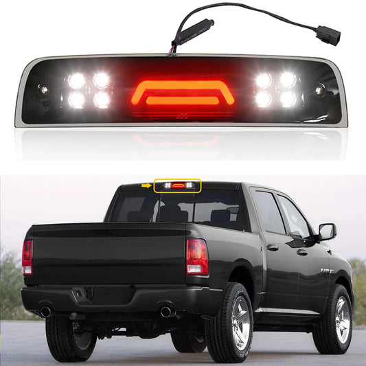 2009-2018 Dodge RAM 1500-3500 LED Smoked 3rd Third Brake Tail Cargo Light High Mount Stop Lamp Turn Signal Backlights