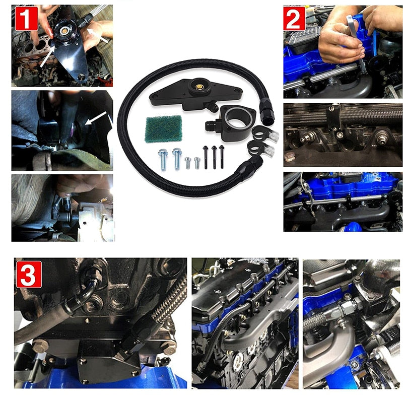 PDP 07.5-18 Dodge Ram 6.7L Cummins Performance Coolant Bypass Nylon Hose Kit