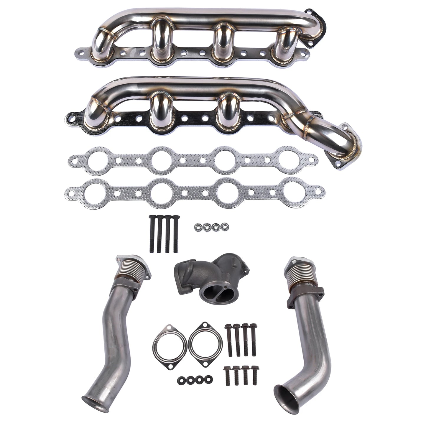 AP03 Turbocharger Up Pipe Kit & Tubular Manifold for 1999.5-2003 Ford 7.3 Powerstroke f250 f350