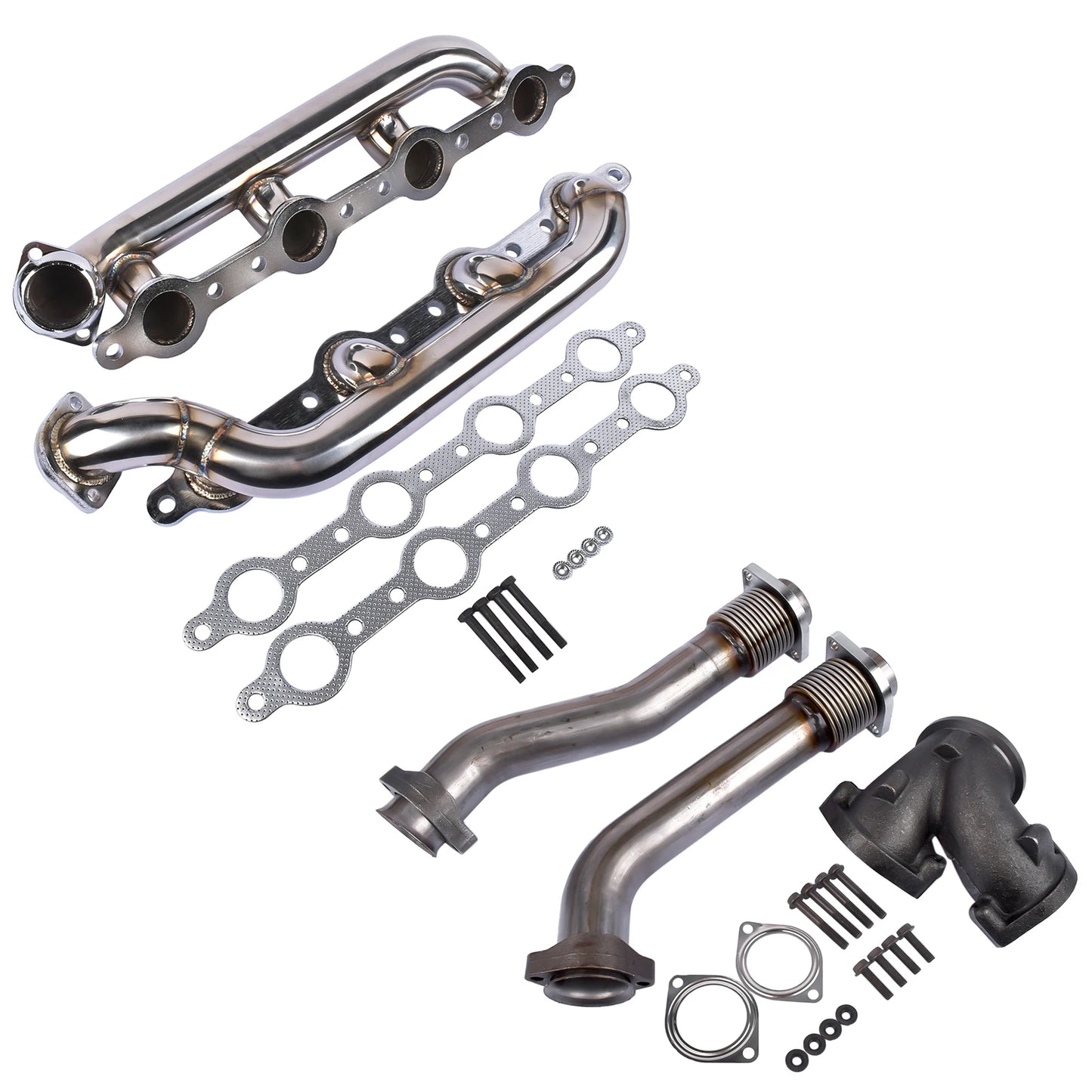 AP03 Turbocharger Up Pipe Kit & Tubular Manifold for 1999.5-2003 Ford 7.3 Powerstroke f250 f350